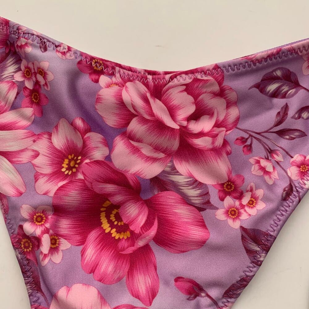 Sommer VITORIA Azalea Brazilian Bikini Bottoms Womens Medium New Floral Purple - Picture 7 of 8